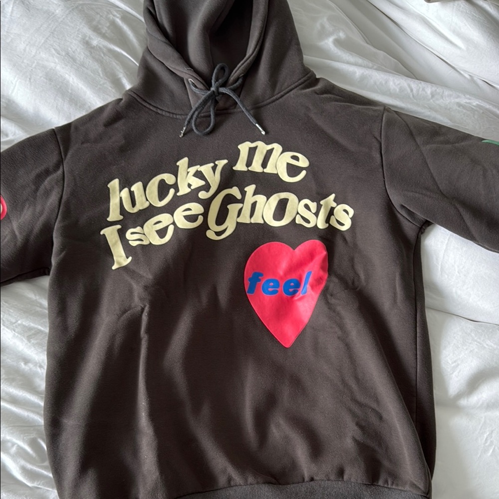 Brown Hoodie with Graphic Print